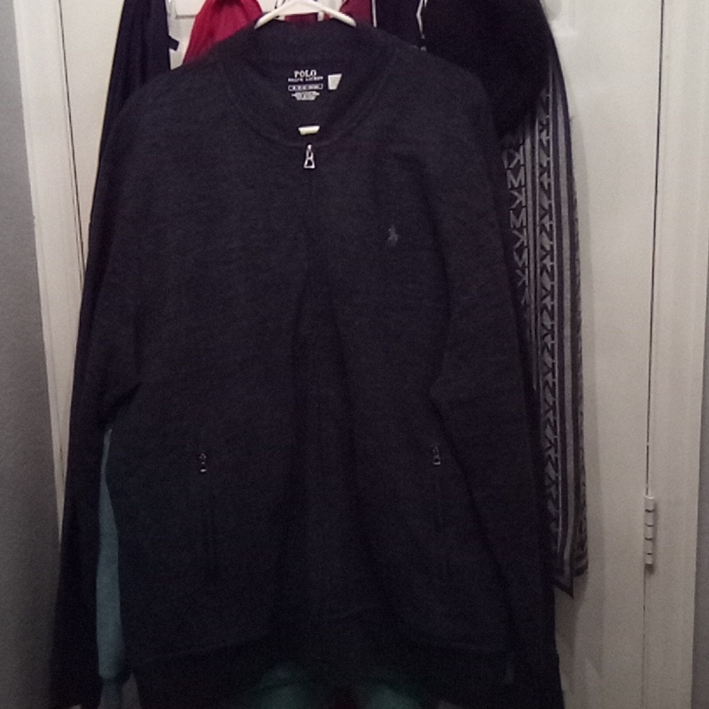 Ralph lauren zip up brand new black and grey